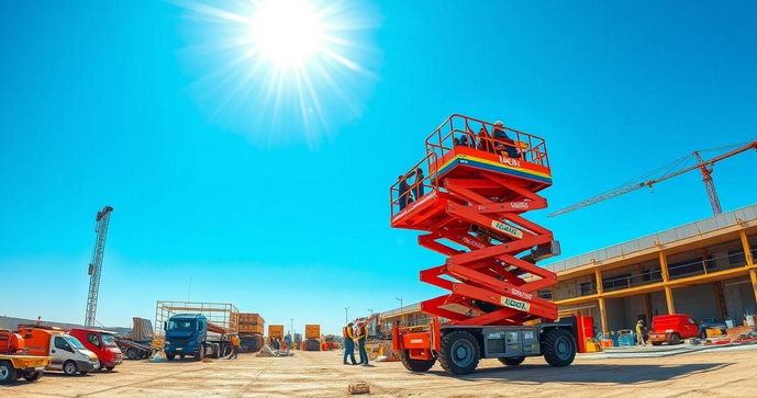 Plataforma elevatória tesoura elétrica é a solução ideal para trabalhos em altura com segurança e eficiência
